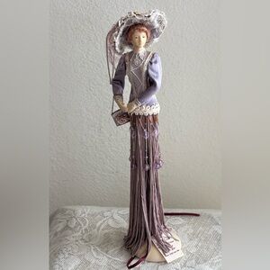 Victorian Tassel Doll ornament purple Putting on the Ritz